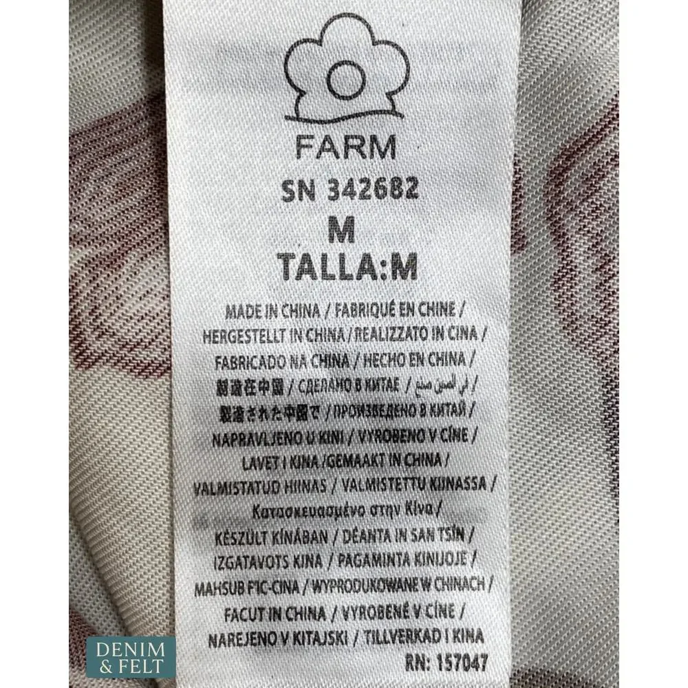 NEW Farm Rio Renata Floral Sand Midi Dress Lyocell Button Front Embroidered MED - Picture 15 of 16